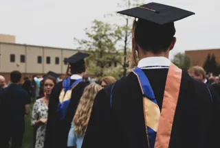 Man wearing a graduate hat